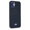 Apple iPhone 12 Kılıf Kelvin Kartvizitli Silikon - Lacivert
