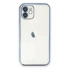 Apple iPhone 12 Kılıf Lensli Silikon - Açık Mavi