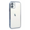 Apple iPhone 12 Kılıf Lensli Silikon - Açık Mavi