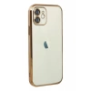 Apple iPhone 12 Kılıf Lensli Silikon - Gold
