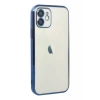 Apple iPhone 12 Kılıf Lensli Silikon - Lacivert