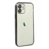Apple iPhone 12 Kılıf Lensli Silikon - Siyah