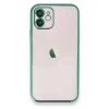 Apple iPhone 12 Kılıf Lensli Silikon - Yeşil