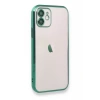 Apple iPhone 12 Kılıf Lensli Silikon - Yeşil