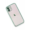 Apple iPhone 12 Kılıf Lensli Silikon - Yeşil