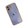 Apple iPhone 12 Kılıf Liva Taşlı Silikon - Pembe