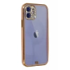 Apple iPhone 12 Kılıf Liva Taşlı Silikon - Pembe