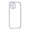 Apple iPhone 12 Kılıf Miami Şeffaf Silikon - Lila