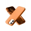Apple iPhone 12 Kılıf Nano içi Kadife Silikon - Turuncu