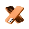Apple iPhone 12 Kılıf Nano içi Kadife Silikon - Turuncu