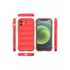 Apple iPhone 12 Kılıf Optimum Silikon - Kırmızı