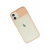 Apple iPhone 12 Kılıf Palm Buzlu Kamera Sürgülü Silikon - Pembe