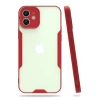 Apple iPhone 12 Kılıf Platin Silikon - Kırmızı