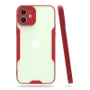 Apple iPhone 12 Kılıf Platin Silikon - Kırmızı