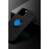Apple iPhone 12 Kılıf Range Yüzüklü Silikon - Siyah-Mavi