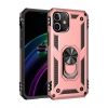 Apple iPhone 12 Kılıf Sofya Yüzüklü Silikon Kapak - Rose
