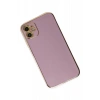 Apple iPhone 12 Kılıf Volet Silikon - Mor