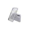 Apple iPhone 12 Mini Kılıf Miami Şeffaf Silikon - Lila