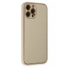 Apple iPhone 12 Pro Kılıf Coco Deri Silikon Kapak - Gold
