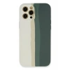 Apple iPhone 12 Pro Kılıf Ebruli Lansman Silikon - Beyaz-Gri