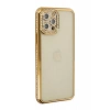 Apple iPhone 12 Pro Kılıf Joke Taşlı Silikon - Gold