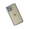 Apple iPhone 12 Pro Kılıf Joke Taşlı Silikon - Mavi