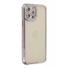 Apple iPhone 12 Pro Kılıf Joke Taşlı Silikon - Mor
