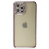Apple iPhone 12 Pro Kılıf Joke Taşlı Silikon - Mor