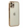 Apple iPhone 12 Pro Kılıf Lensli Silikon - Gold