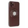 Apple iPhone 12 Pro Kılıf Lukka Magneticsafe Kapak - Kahverengi