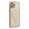 Apple iPhone 12 Pro Kılıf Magneticsafe Lazer Silikon - Gold