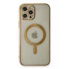 Apple iPhone 12 Pro Kılıf Magneticsafe Lazer Silikon - Gold