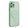 Apple iPhone 12 Pro Kılıf Magneticsafe Lazer Silikon - Haki Yeşil