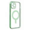 Apple iPhone 12 Pro Kılıf Magneticsafe Lazer Silikon - Haki Yeşil