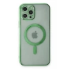 Apple iPhone 12 Pro Kılıf Magneticsafe Lazer Silikon - Haki Yeşil