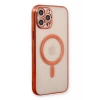 Apple iPhone 12 Pro Kılıf Magneticsafe Lazer Silikon - Kırmızı