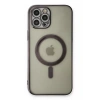 Apple iPhone 12 Pro Kılıf Magneticsafe Lazer Silikon - Siyah