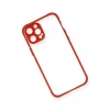 Apple iPhone 12 Pro Kılıf Miami Şeffaf Silikon - Kırmızı