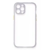 Apple iPhone 12 Pro Kılıf Miami Şeffaf Silikon - Lila