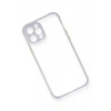 Apple iPhone 12 Pro Kılıf Miami Şeffaf Silikon - Lila