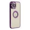 Apple iPhone 12 Pro Kılıf Slot Silikon - Mor