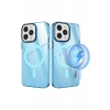 Apple iPhone 12 Pro Max Kılıf Beta Magneticsafe Silikon - Mavi
