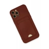 Apple iPhone 12 Pro Max Kılıf Kelvin Kartvizitli Silikon - Bordo