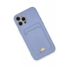 Apple iPhone 12 Pro Max Kılıf Kelvin Kartvizitli Silikon - Lila