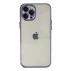 Apple iPhone 12 Pro Max Kılıf Lensli Silikon - Mor