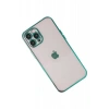 Apple iPhone 12 Pro Max Kılıf Lensli Silikon - Yeşil