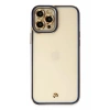 Apple iPhone 12 Pro Max Kılıf Liva Lens Silikon - Mavi