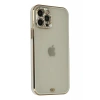 Apple iPhone 12 Pro Max Kılıf Liva Taşlı Silikon - Beyaz