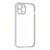 Apple iPhone 12 Pro Max Kılıf Miami Şeffaf Silikon - Lila