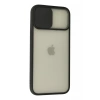Apple iPhone 12 Pro Max Kılıf Palm Buzlu Kamera Sürgülü Silikon - Siyah
